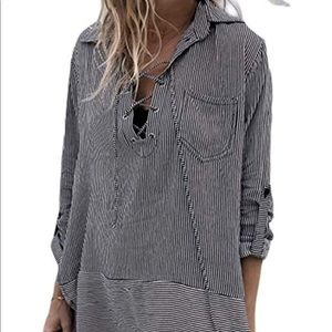 Women Long SleeveCover Up Beach Dress